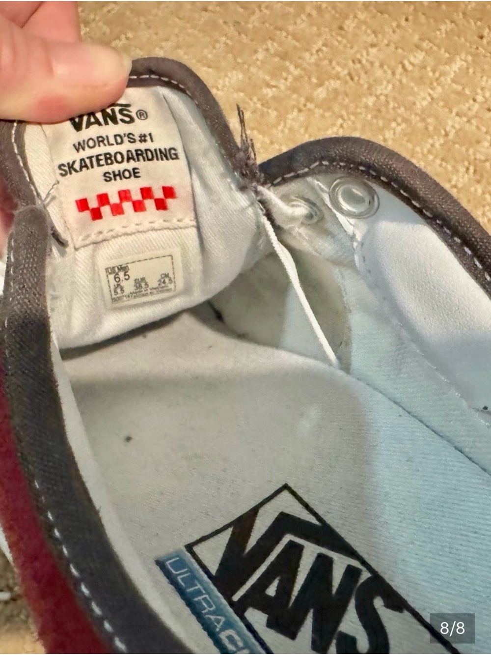 Vans Chima Pro 2 Skate UltraCush 3D Shoes Navy & Burgundy Men’s 6.5 / Women’s 8 - Picture 10 of 10
